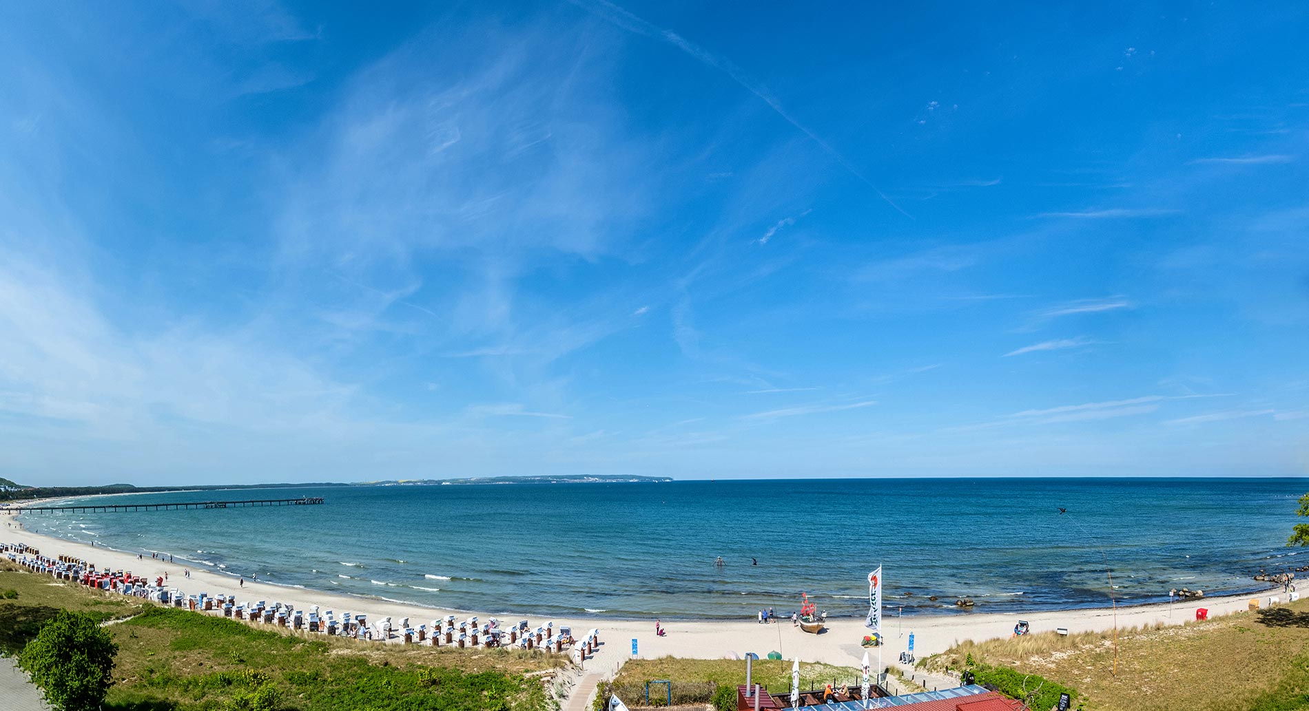 Ausblick Villa Strandeck - Ferienwohnung 7 - direkte Strandlage in Binz auf Rügen
